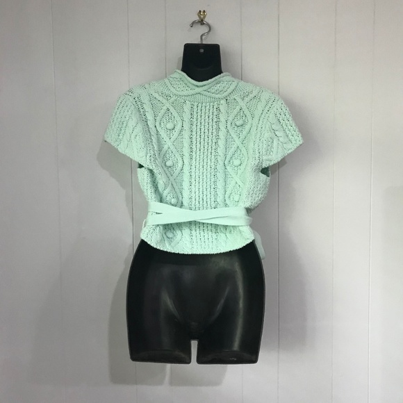 NWT FREE PEOPLE Short Sleeve Wrap Sweater - Picture 3 of 6